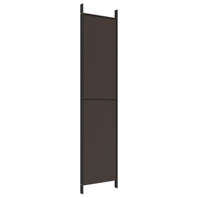 vidaXL 4-Panel Room Divider Brown 200x220 cm Fabric, brown vidaXL 4-Panel Room Divider Brown 200x220 cm Fabric