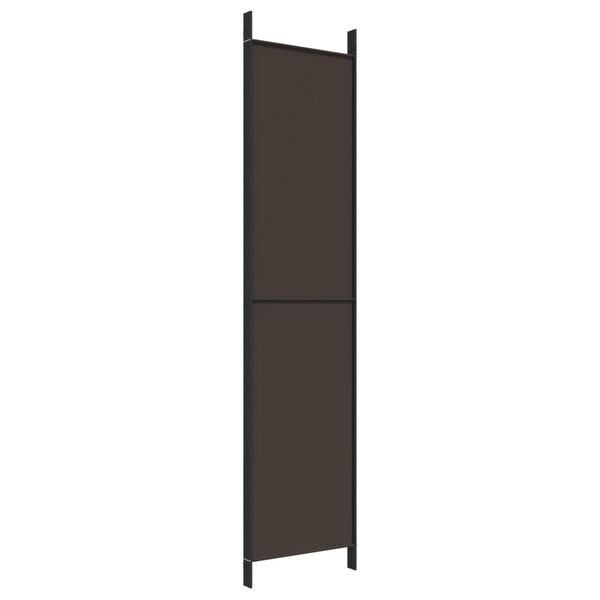 vidaXL 4-Panel Room Divider Brown 200x220 cm Fabric