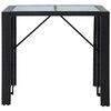 vidaXL 5 Piece Outdoor Bar Set Poly Rattan and Glass Black