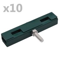vidaXL Garden U Mat Connector 10 Sets Green, green vidaXL Garden U Mat Connector 10 Sets Green