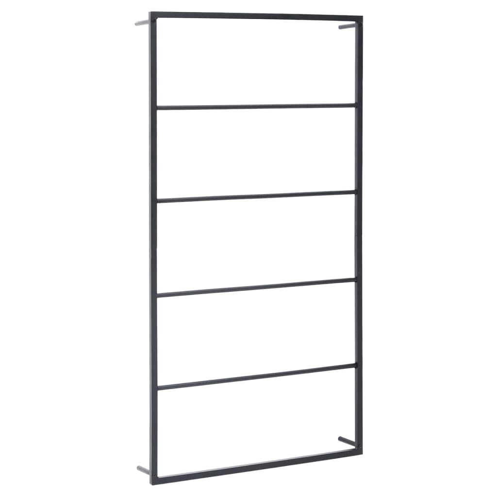 vidaXL Towel Rack Black 60x10x116 cm Steel