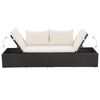 vidaXL Garden Bed Black 195x60 cm Poly Rattan
