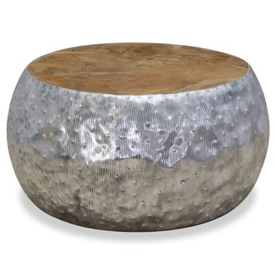 vidaXL Coffee Table Aluminium Teak 60x60x30 cm,  vidaXL Coffee Table Aluminium Teak 60x60x30 cm