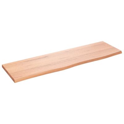 vidaXL Wall Shelf Light Brown 100x30x2 cm Treated Solid Wood Oak