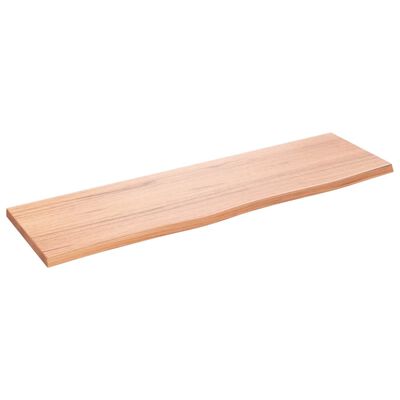 vidaXL Wall Shelf Light Brown 100x30x2 cm Treated Solid Wood Oak, light brown vidaXL Wall Shelf Light Brown 100x30x2 cm Treated Solid Wood Oak