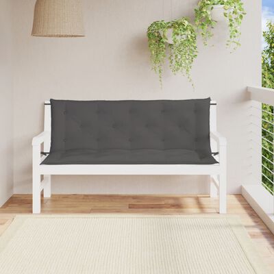 vidaXL Garden Bench Cushions 2pcs Anthracite 150x50x7cm Oxford Fabric