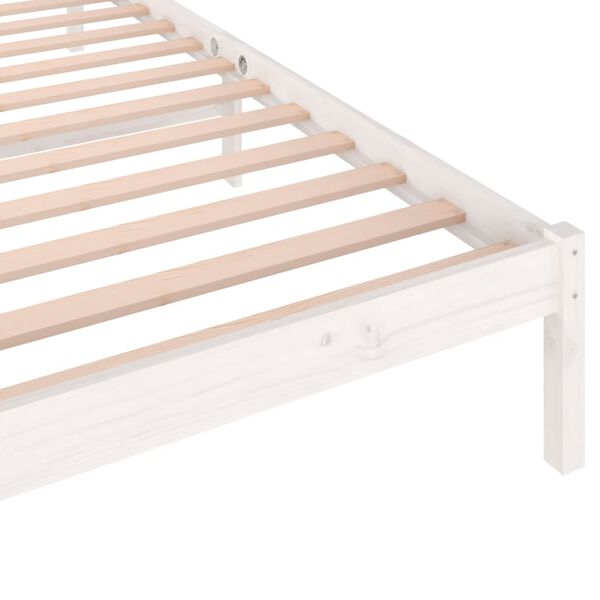 vidaXL Bed Frame without Mattress Solid Wood Pine 90x200cm White