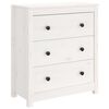 vidaXL Sideboard White 70x35x80 cm Solid Wood Pine