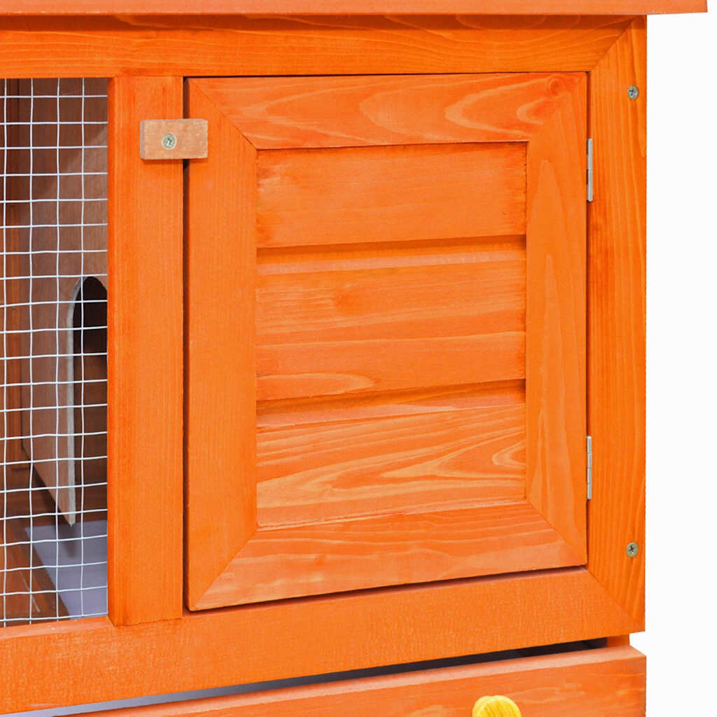 vidaXL Outdoor Rabbit Hutch Small Animal House Pet Cage 1 Door Wood