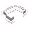 vidaXL 10 Piece Garden Lounge Set with Cushions Poly Rattan Dark Grey