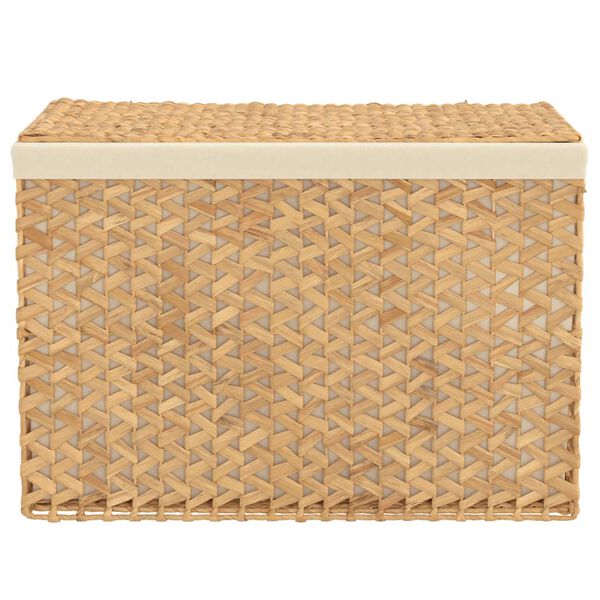 vidaXL Laundry Basket with 3 Sections 75x42.5x52 cm Water Hyacinth