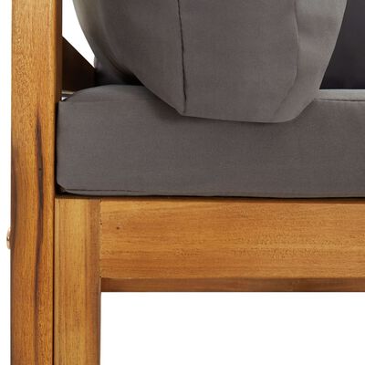 vidaXL Sectional Corner Sofas 2 pcs with Cushions Dark Grey