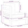 vidaXL Corner Sofa with Dark Grey Cushions Solid Acacia Wood