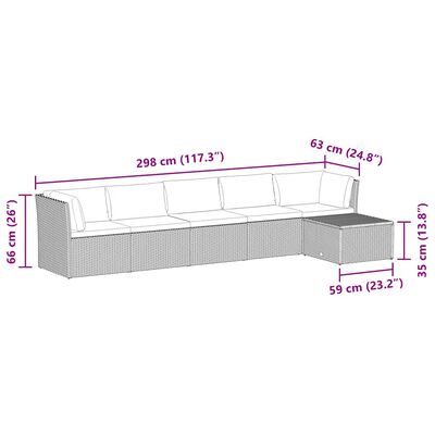 vidaXL 4 Piece Garden Lounge Set with Cushions Poly Rattan Grey, grey vidaXL 4 Piece Garden Lounge Set with Cushions Poly Rattan Grey