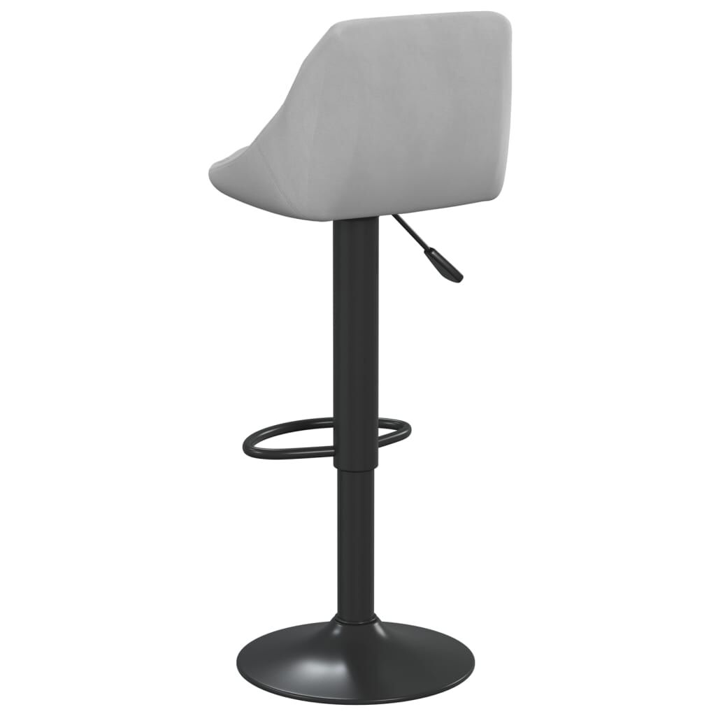 vidaXL Bar Stools 2 pcs Light Grey Velvet