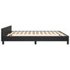 vidaXL Bed Frame with Headboard without Mattress Black 180x200 cm Super King
