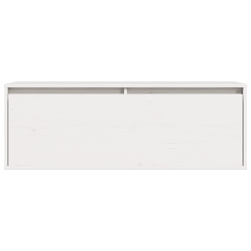 vidaXL Wall Cabinet White 100x30x35 cm Solid Wood Pine