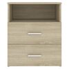vidaXL Bed Cabinet Sonoma Oak 50x32x60 cm