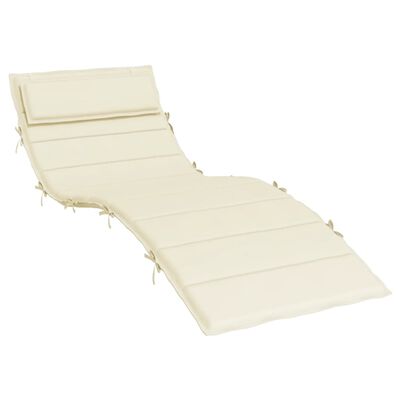 vidaXL Sun Lounger Cushion Cream 180x60x4 cm Oxford Fabric, cream vidaXL Sun Lounger Cushion Cream 180x60x4 cm Oxford Fabric