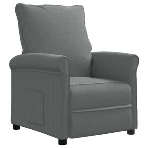 vidaXL Recliner Chair Dark Grey Fabric