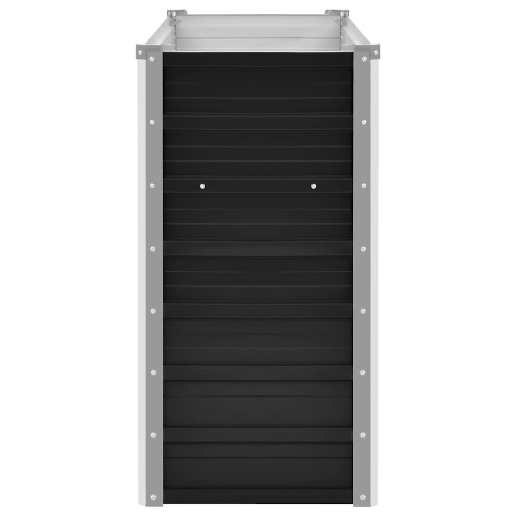 vidaXL Garden Raised Bed Anthracite 100x40x77 cm Galvanised Steel