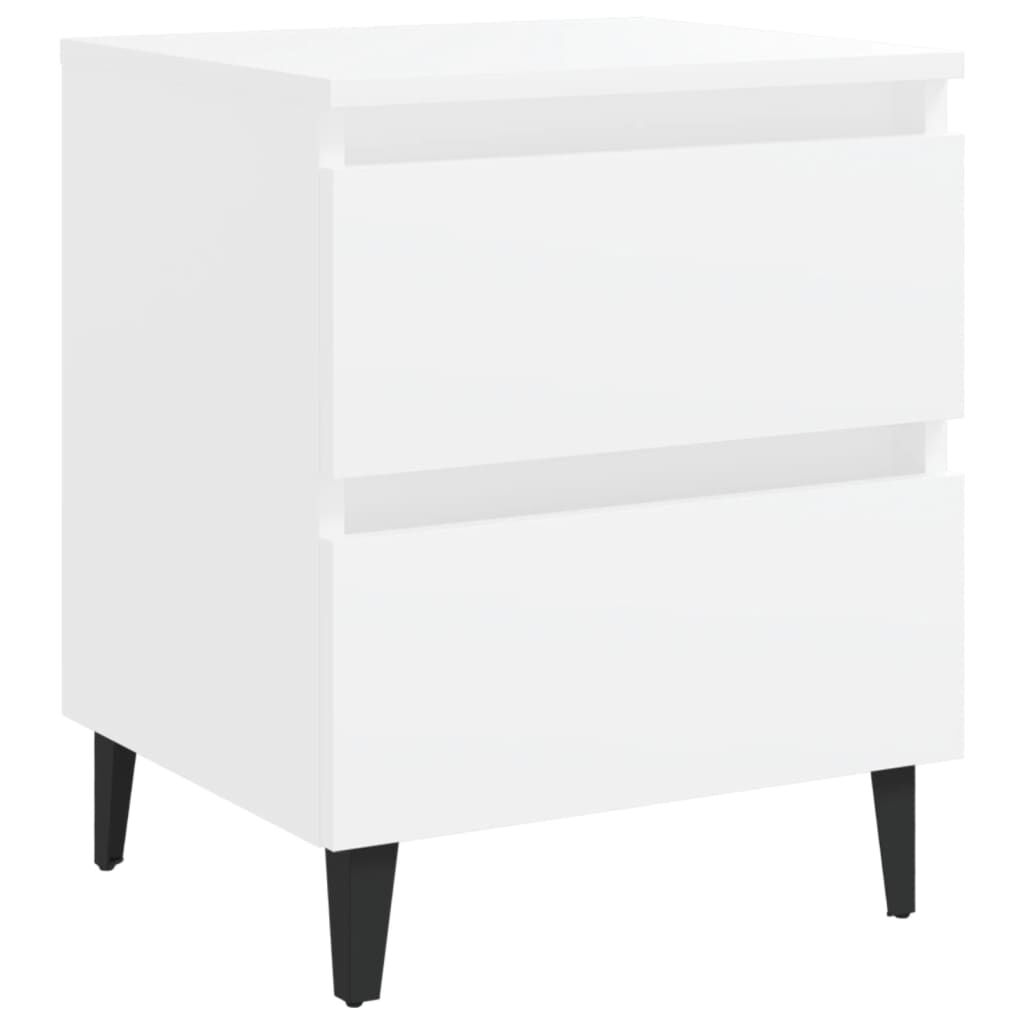 vidaXL Bed Cabinets 2 pcs White 40x35x50 cm Engineered Wood