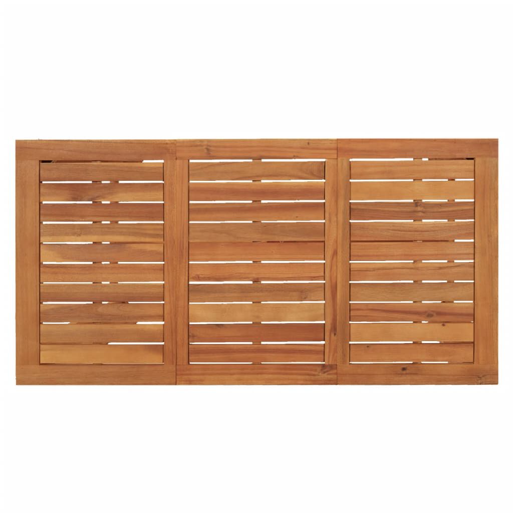 vidaXL 5 Piece Garden Bar Set Grey Solid Wood Acacia and Poly Rattan