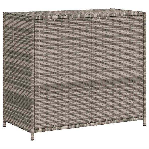vidaXL Garden Storage Cabinet Grey 83x45x76 cm Poly Rattan