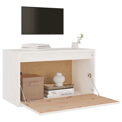vidaXL Wall Cabinet White 60x30x35 cm Solid Pinewood, white vidaXL Wall Cabinet White 60x30x35 cm Solid Pinewood