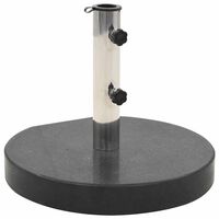vidaXL Parasol Base Granite 28.5 kg Round Black, Black vidaXL Parasol Base Granite 28.5 kg Round Black