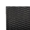 vidaXL Garden Bench with Cushions 176 cm Black Poly Rattan