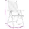 vidaXL Folding Garden Chairs 2 pcs Solid Acacia Wood Brown