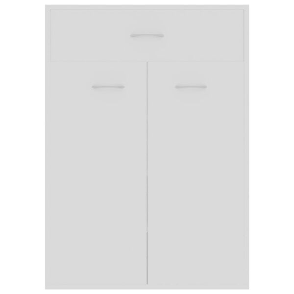 vidaXL Shoe Cabinet White 60x35x84 cm Engineered Wood