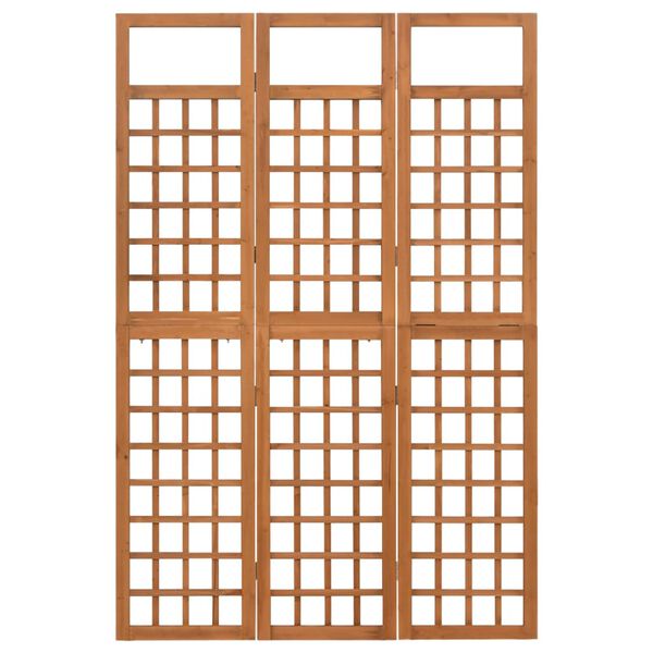 vidaXL 3-Panel Room Divider/Trellis Solid Fir Wood 121x180.5 cm
