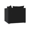 vidaXL 2-Seater Sofa with Cushions Black Poly Rattan