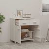 vidaXL Sideboard HAMAR White 79x40x80 cm Solid Wood Pine