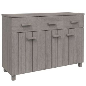 vidaXL Sideboard | Light grey | Solid pine wood | Medium | Sideboard