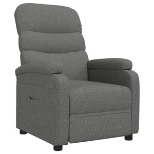 vidaXL Recliner Chair Dark Grey Fabric