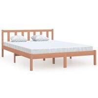 vidaXL Bed Frame without Mattress Honey Brown Solid Wood 120x200 cm, honey brown vidaXL Bed Frame without Mattress Honey Brown Solid Wood 120x200 cm