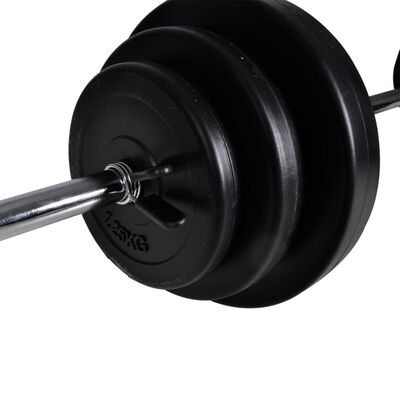 vidaXL Barbell +2 Dumbbell Set 30.5kg,  vidaXL Barbell +2 Dumbbell Set 30.5kg