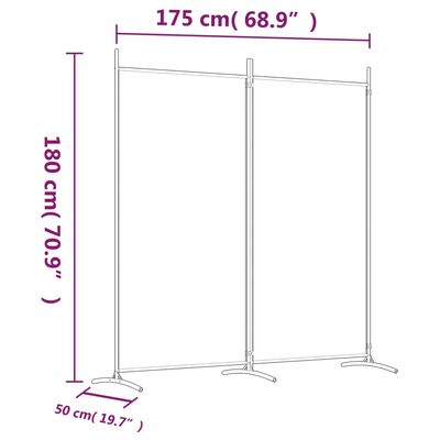 vidaXL 2-Panel Room Divider White 175x180 cm Fabric, white vidaXL 2-Panel Room Divider White 175x180 cm Fabric