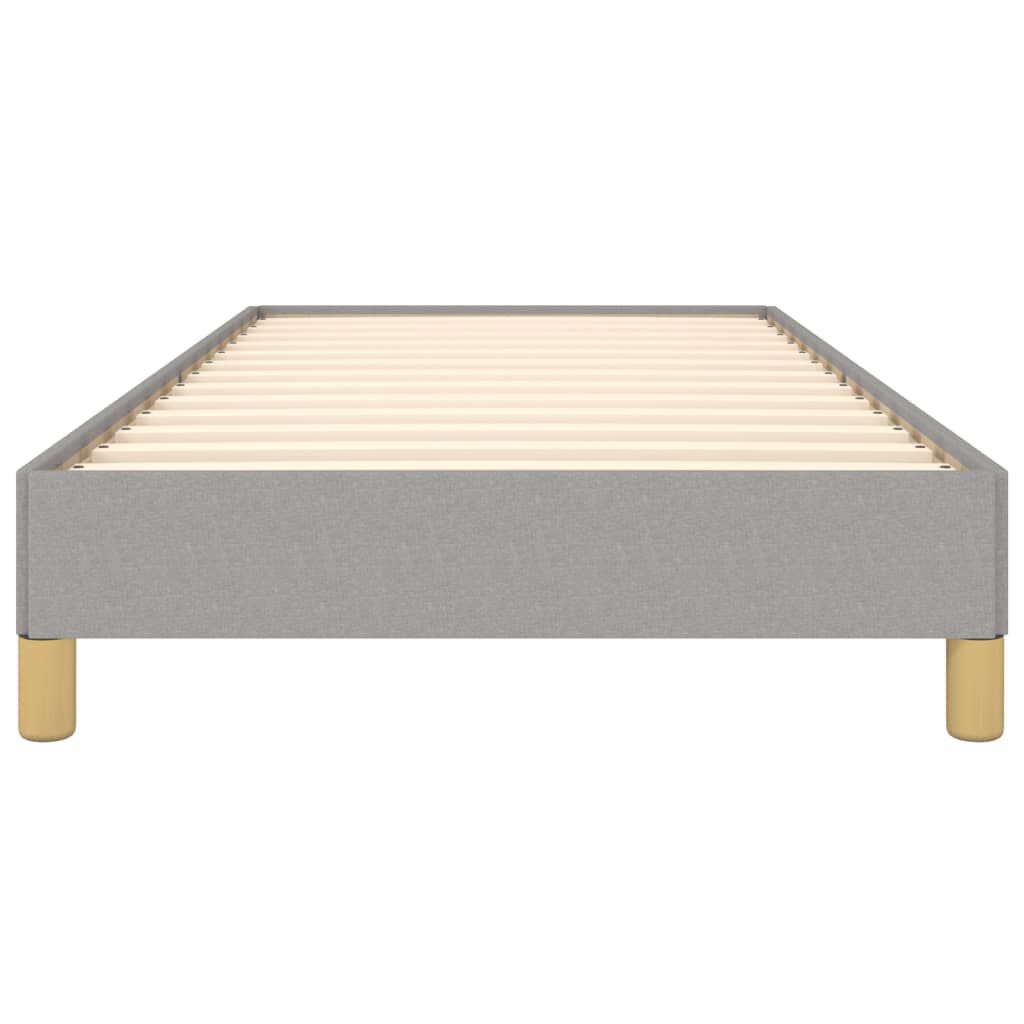 vidaXL Bed Frame without Mattress Light Grey 92x187 cm Single Fabric
