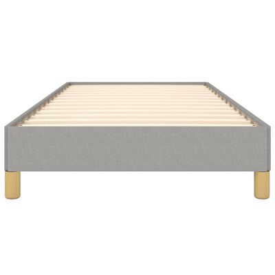 vidaXL Bed Frame without Mattress Light Grey 92x187 cm Single Fabric