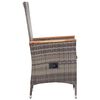 vidaXL Outdoor Chairs 2 pcs with Cushions Poly Rattan Grey