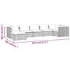 vidaXL 7 Piece Garden Lounge Set with Cushions Poly Rattan Brown