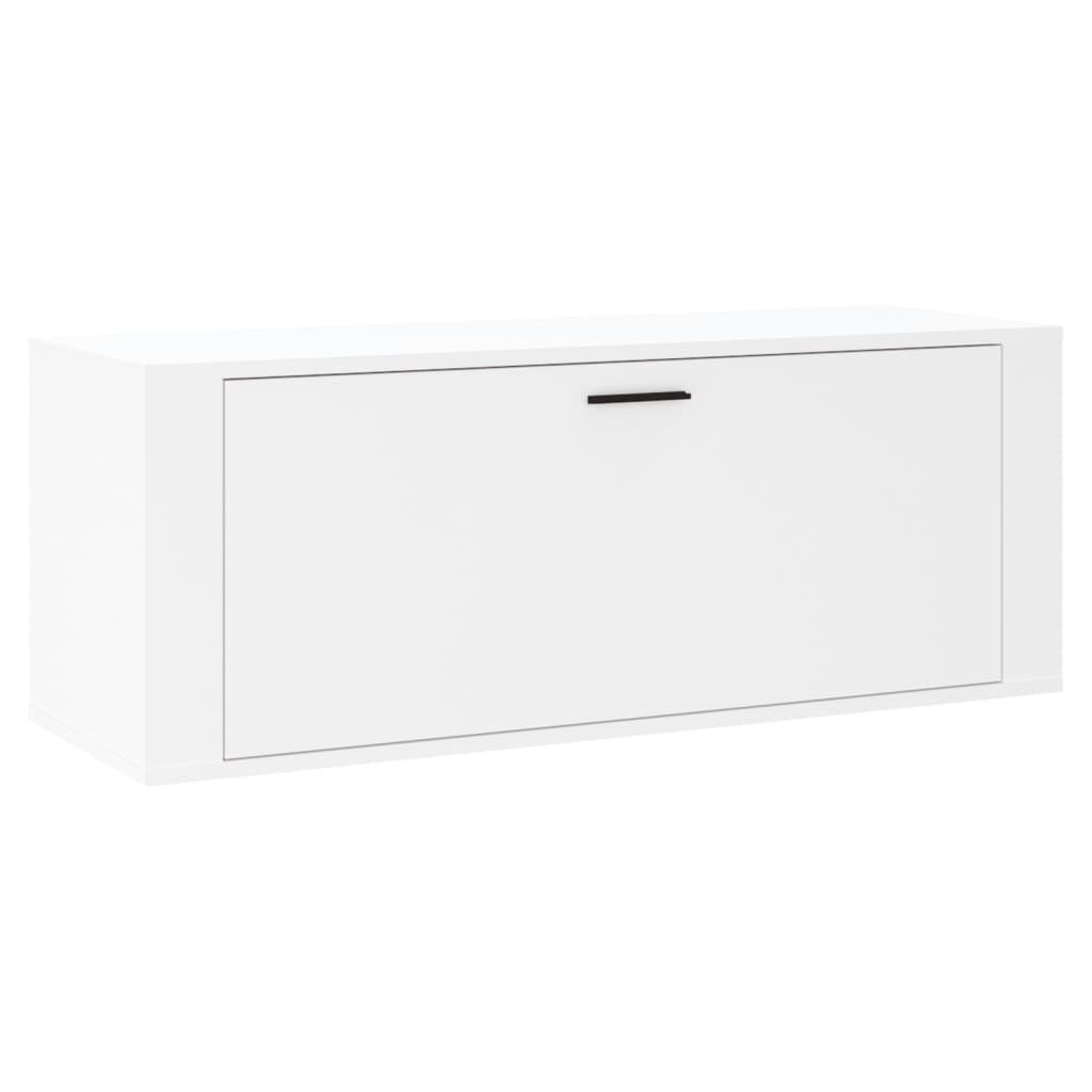 vidaXL Wall Shoe Cabinet White 100x35x38 cm Engineered Wood