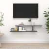 vidaXL Wall-Mounted TV Shelf Black 125x18x23 cm Engineered Wood