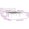 vidaXL Bed Frame without Mattress Solid Wood 160x200 cm