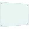 vidaXL Kitchen Backsplash White 70 x 50 cm Tempered Glass