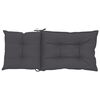 vidaXL Garden Highback Chair Cushions 4 pcs Anthracite 120x50x7 cm Fabric
